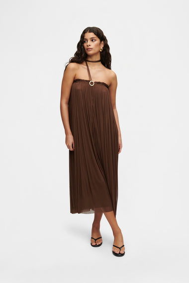 Chocolate Silk Tulle Skirt, floor-length 100% Grade 6A mulberry silk tulle, image 5, HANNE BLOCH