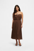 Chocolate Silk Tulle Skirt