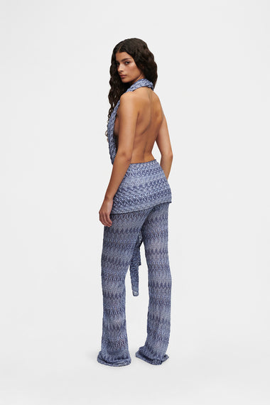 Ocean Knit Trousers, Italian knit, shown on model wearing size S, HANNE BLOCH