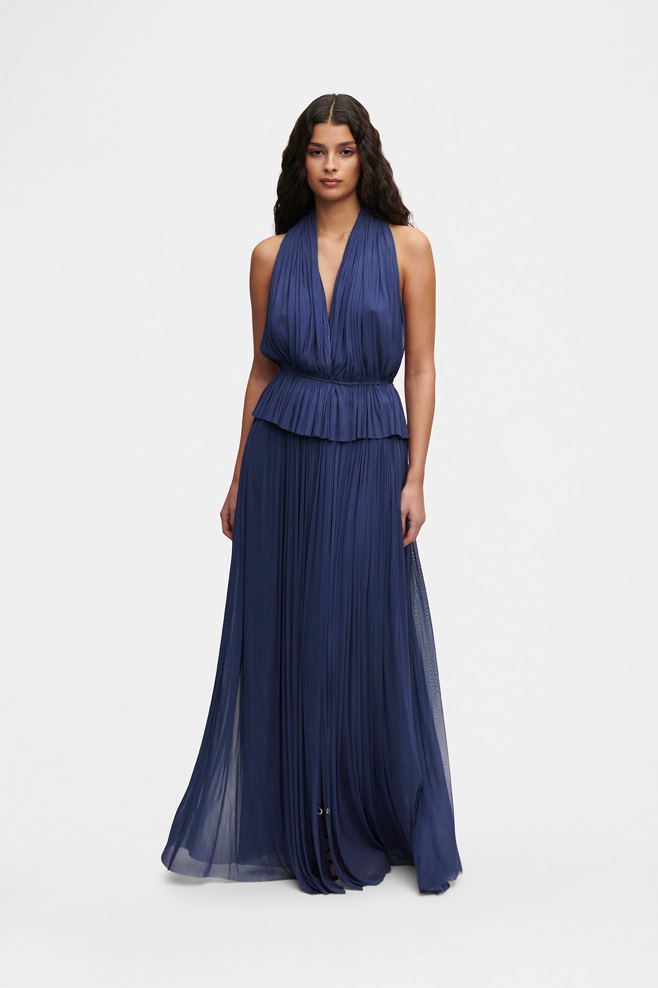 Ocean Blue Silk Tulle Skirt & Top Set