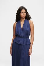 Ocean Blue Silk Tulle Top