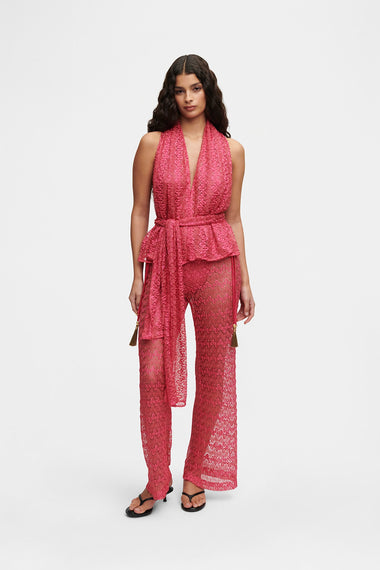 Pink Knit Trousers, Italian knit, image 4, HANNE BLOCH