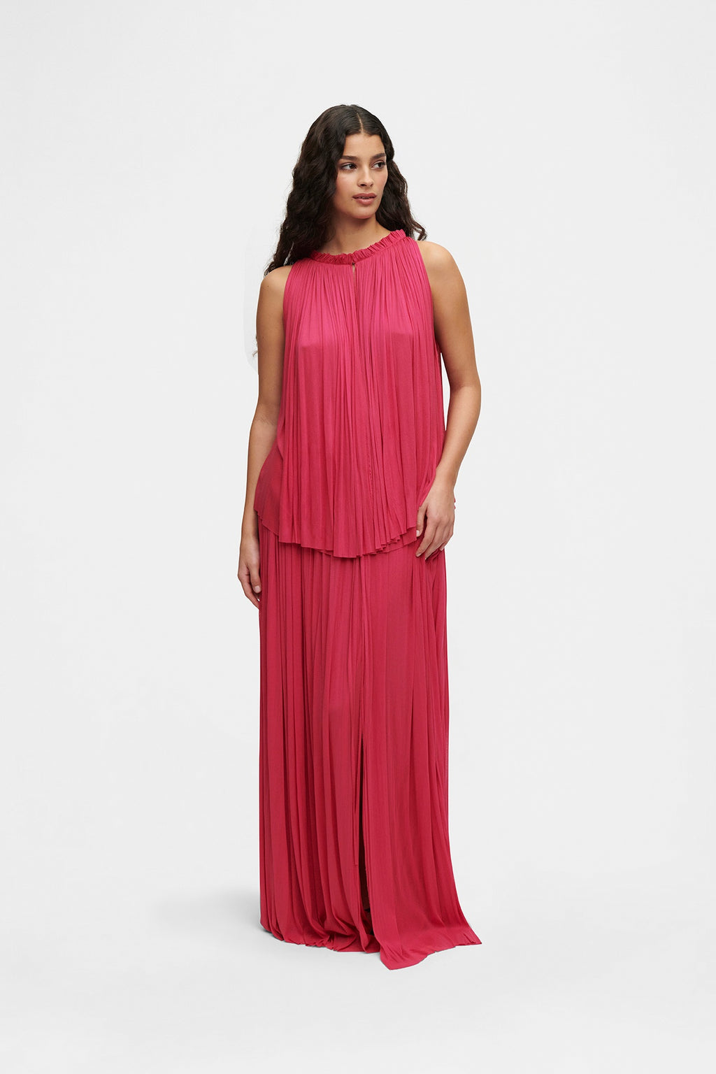 Silk Tulle Halter Top