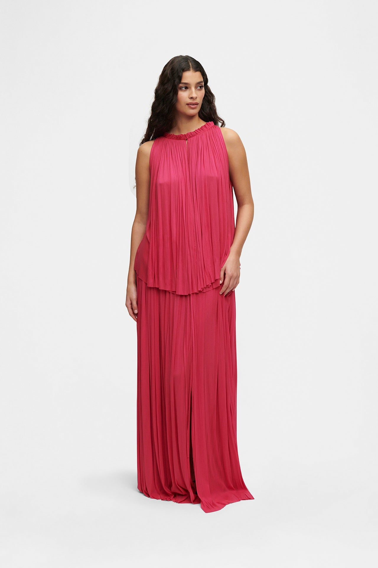 Silk Tulle Halter Top