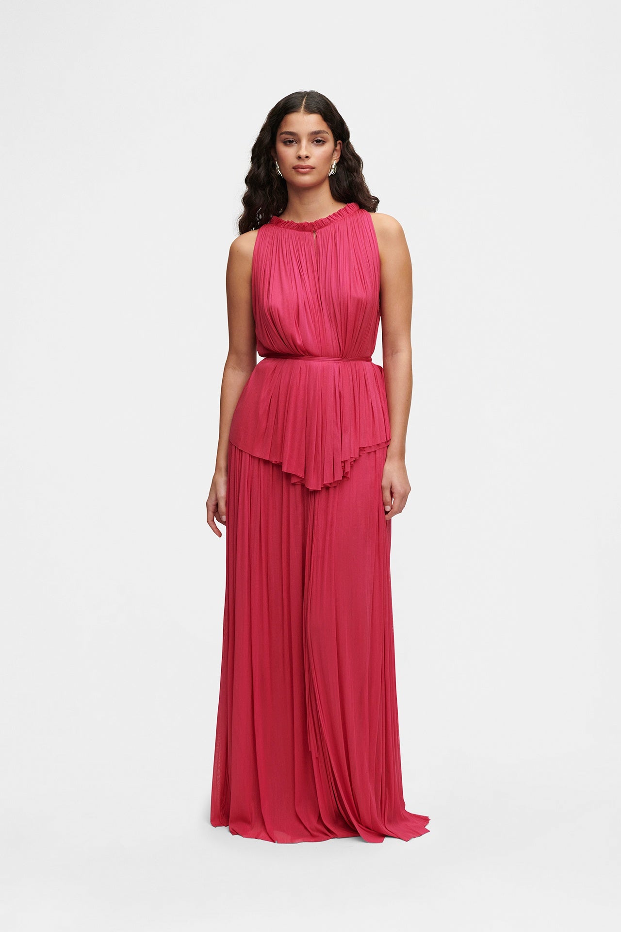 Silk Tulle Halter Top