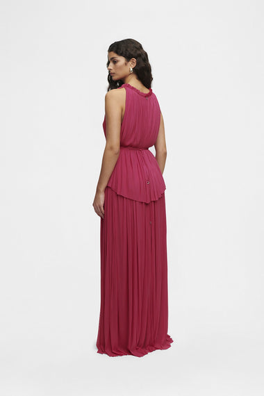 Pink Silk Halter Set, skirt and halter top in 100% Grade 6A mulberry silk, image 4, HANNE BLOCH