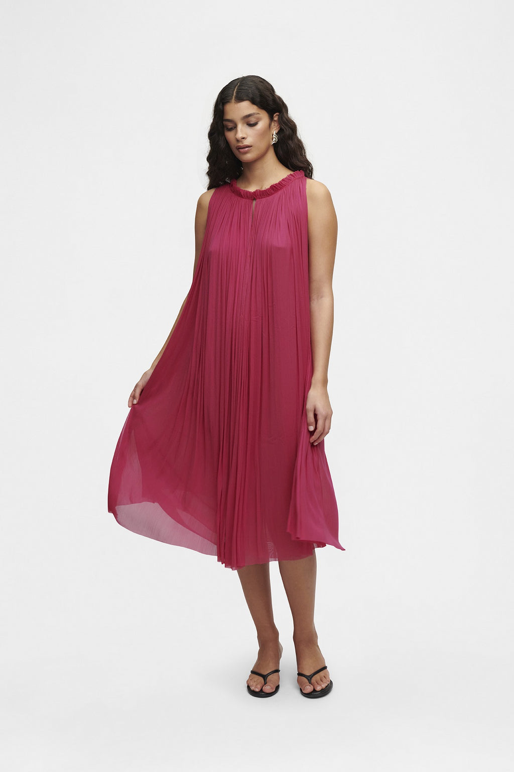 Silk Tulle Halter Dress
