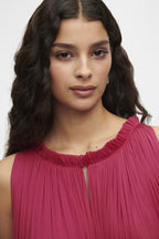Silk Tulle Halter Dress