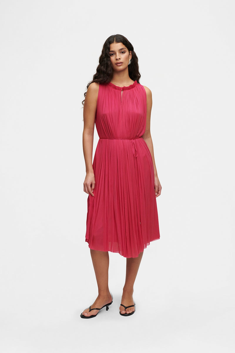 Silk Tulle Halter Dress