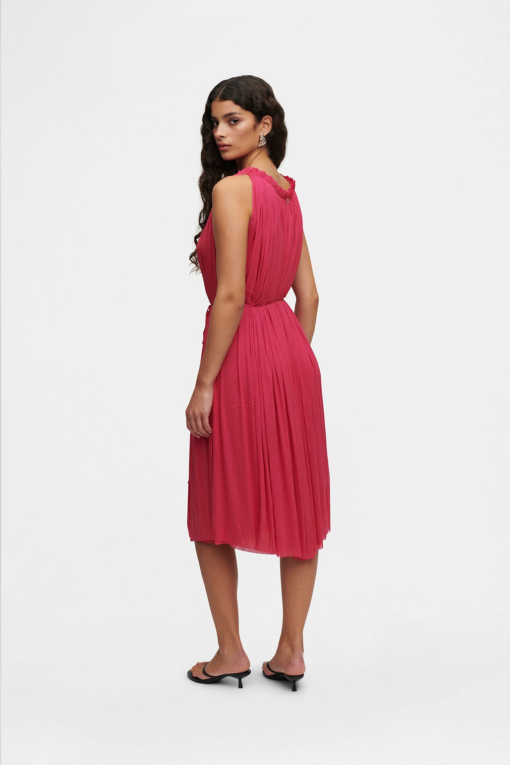 Silk Tulle Halter Dress