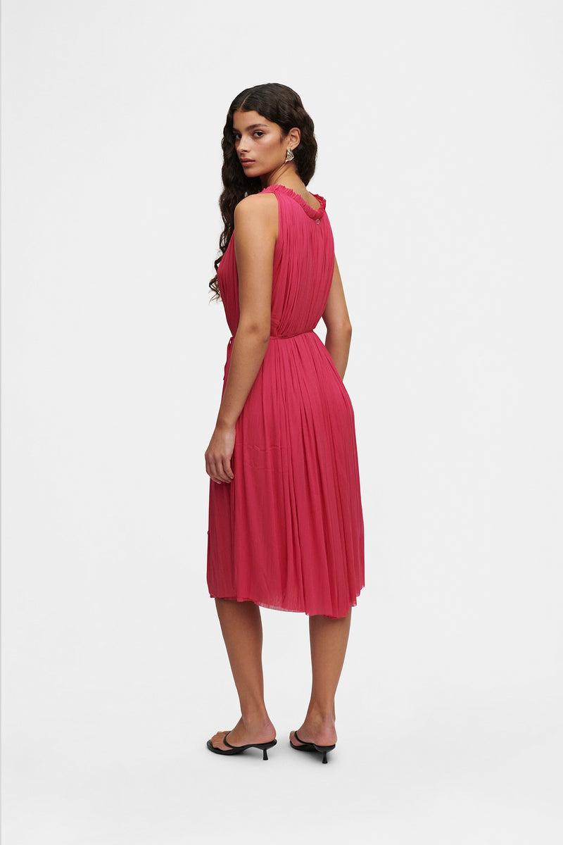 Silk Tulle Halter Dress