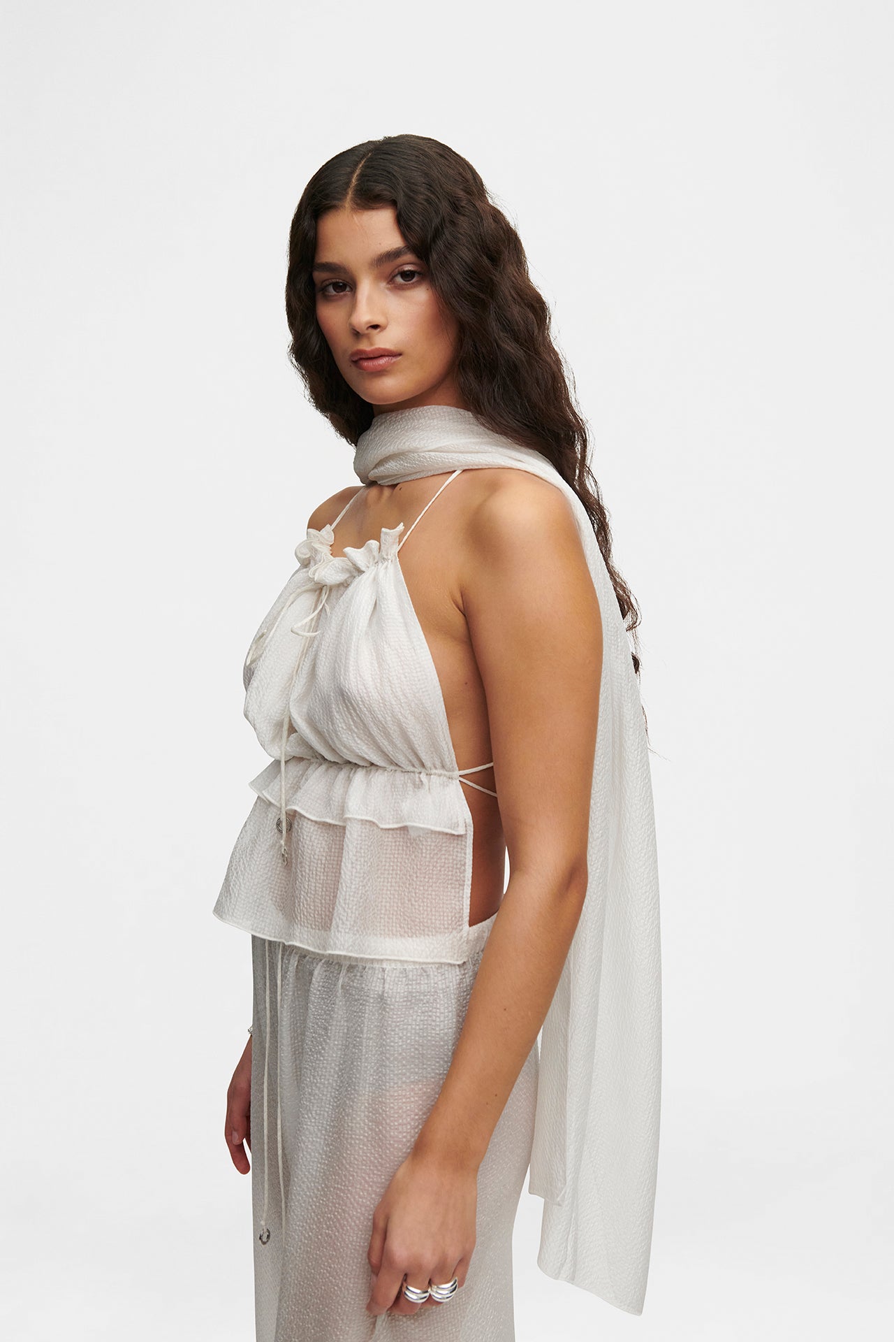 Silk Pants String Set