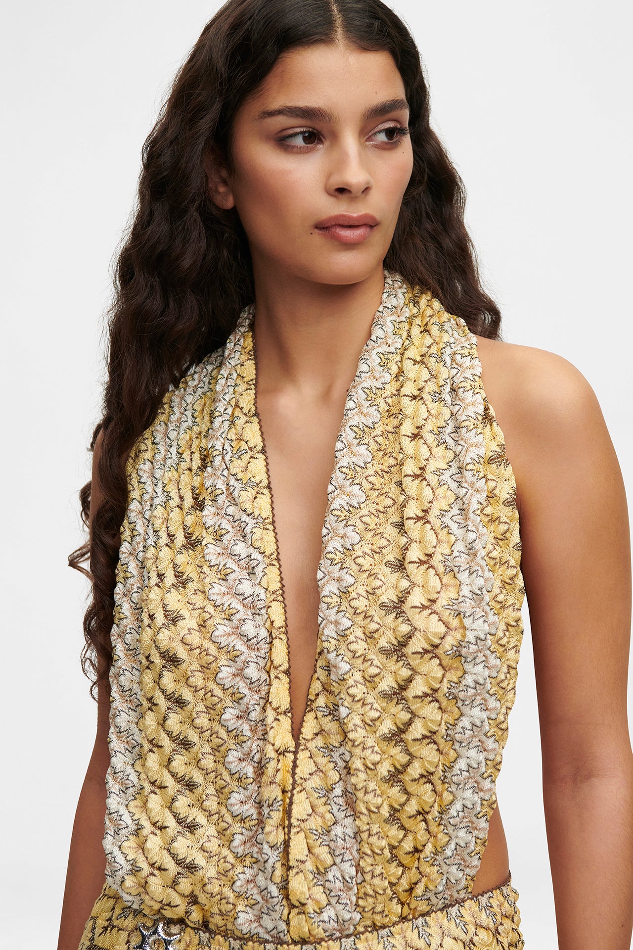 Knit Scarf Set / Top