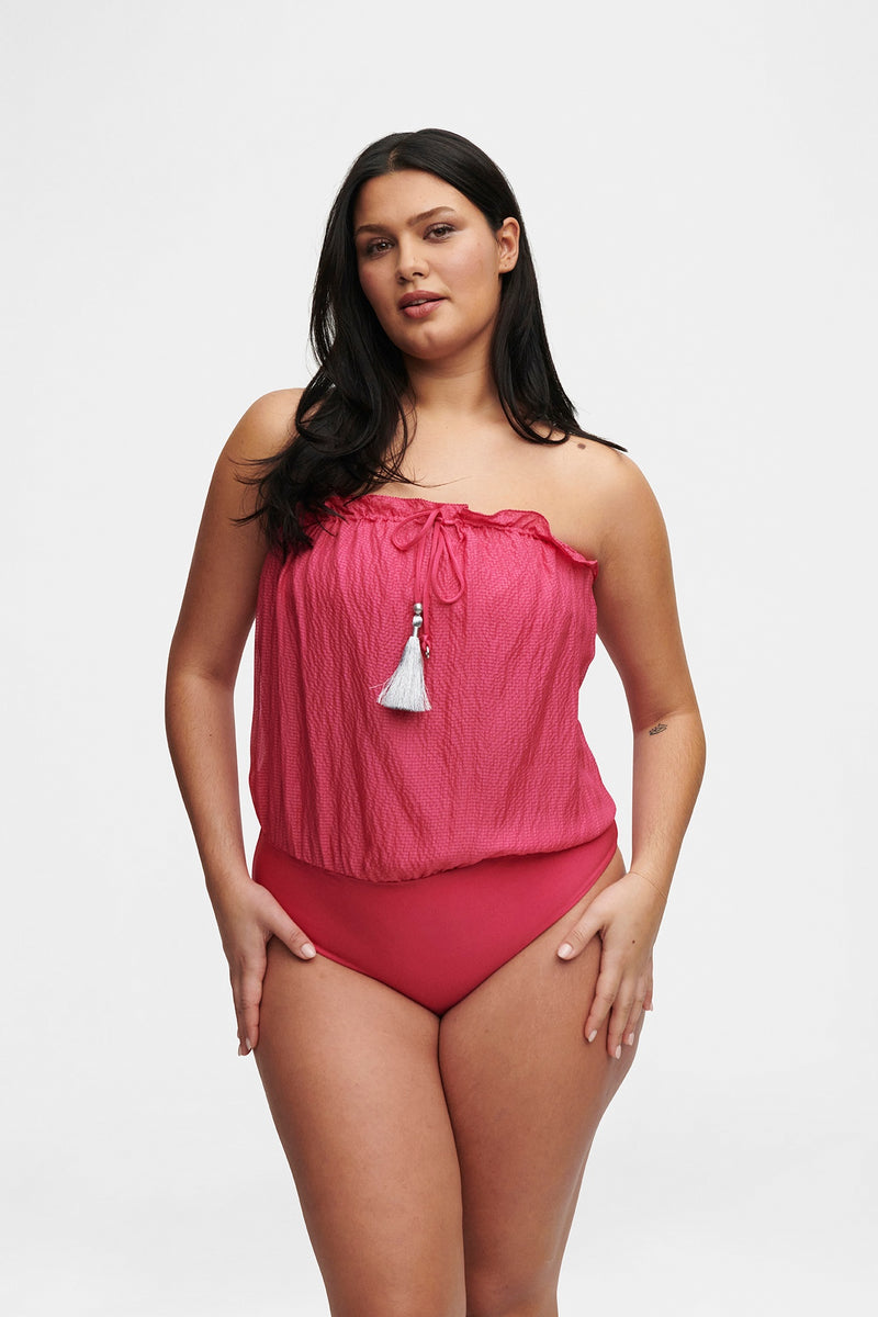 Bandeau Silk Swimsuit