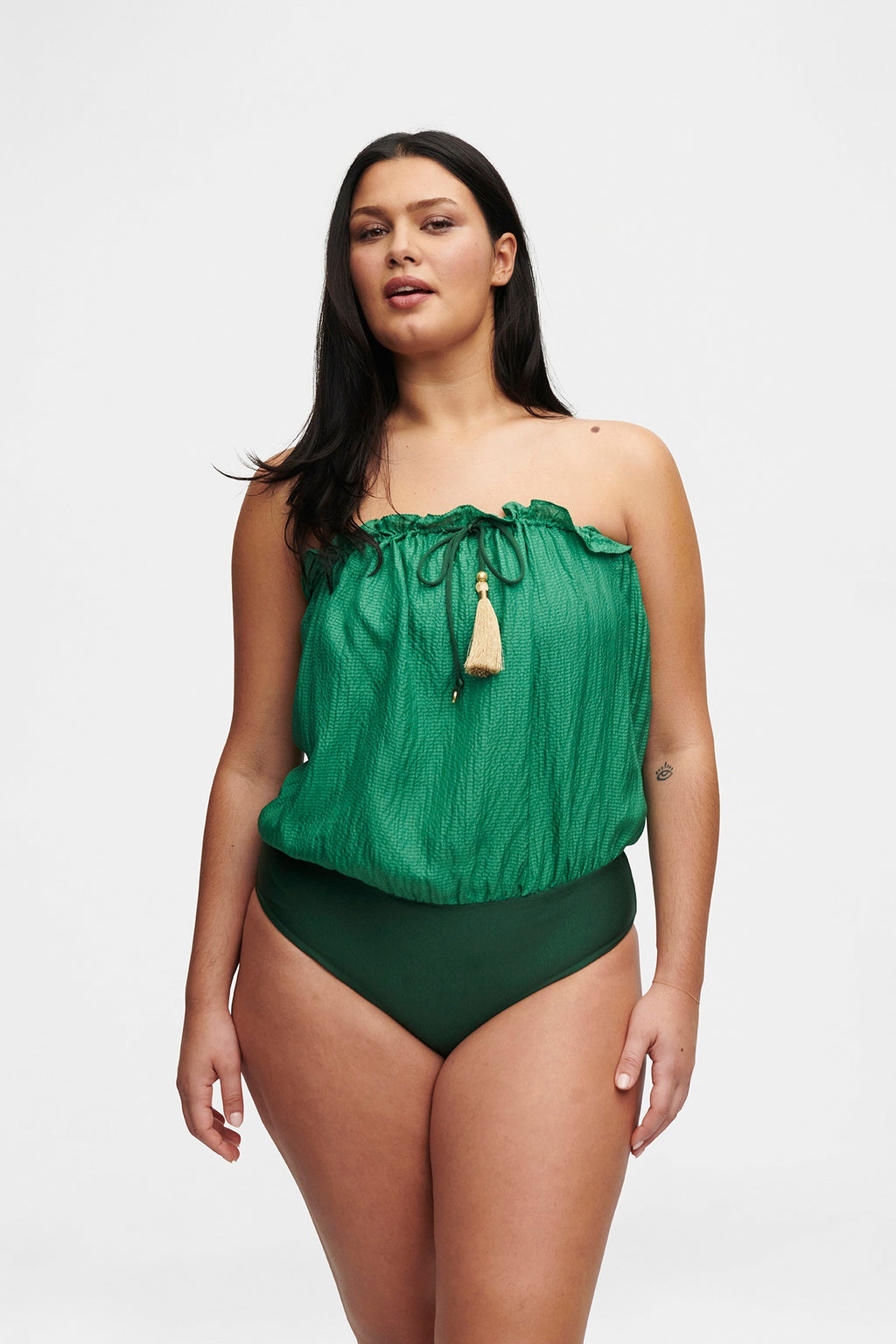 Bandeau Silk Swimsuit