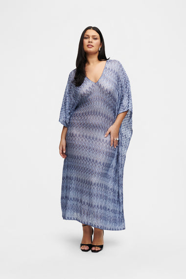Ocean Knit Kaftan, one-size Italian knit, HANNE BLOCH