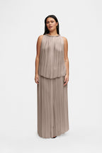 Taupe Silk Tulle Skirt, floor-length 100% Grade 6A mulberry silk tulle, image 9, HANNE BLOCH