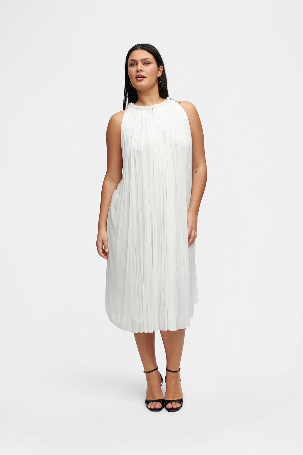 Silk Tulle Halter Dress