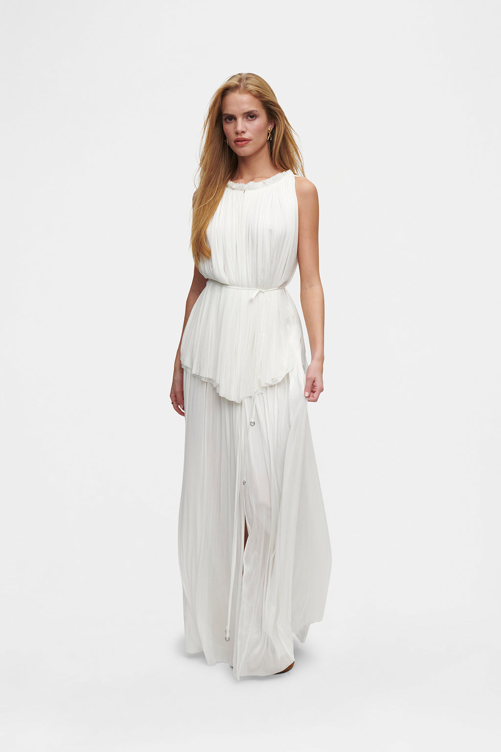 Silk Tulle Halter Top