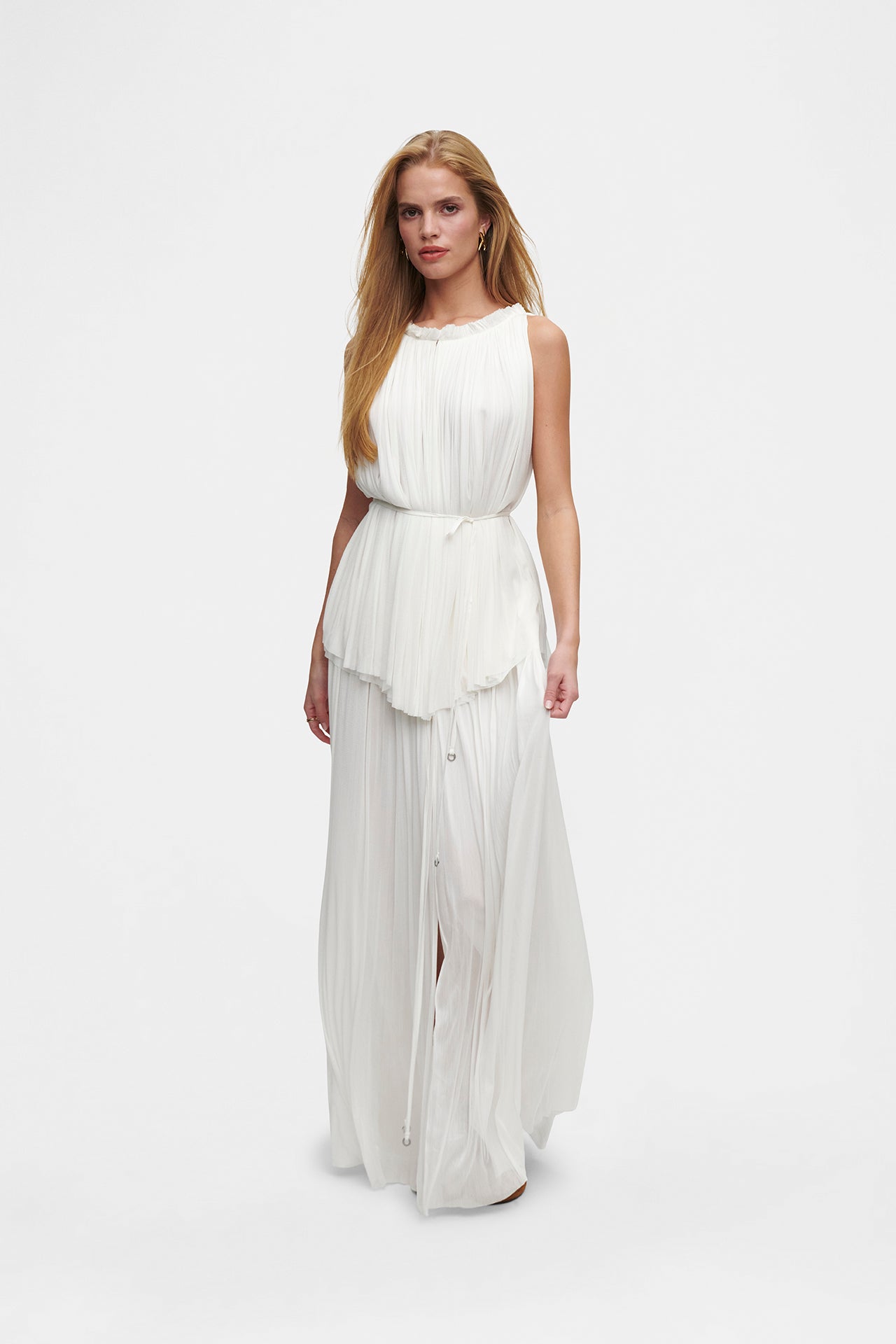 Silk Tulle Halter Top