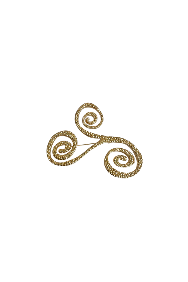 Swirl Gold Pin