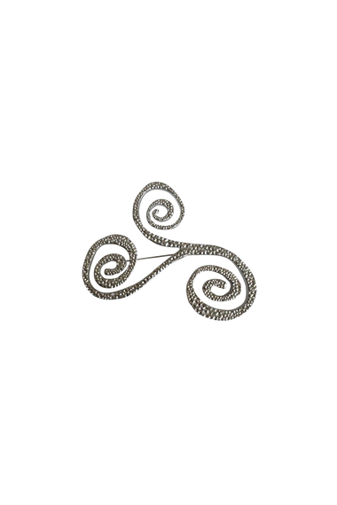 Swirl silver-plated pin, HANNE BLOCH