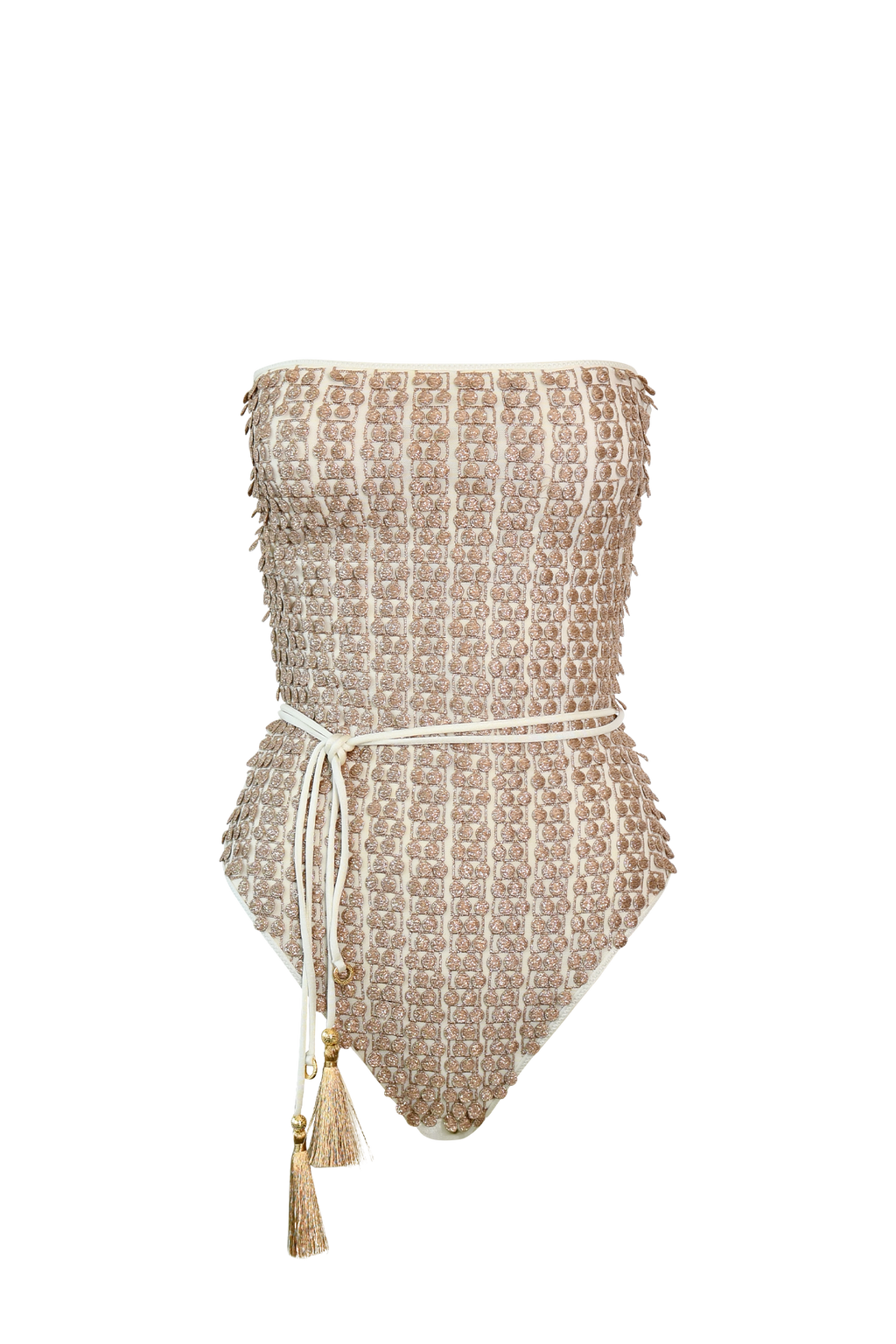 White Pom Pom Swimsuit