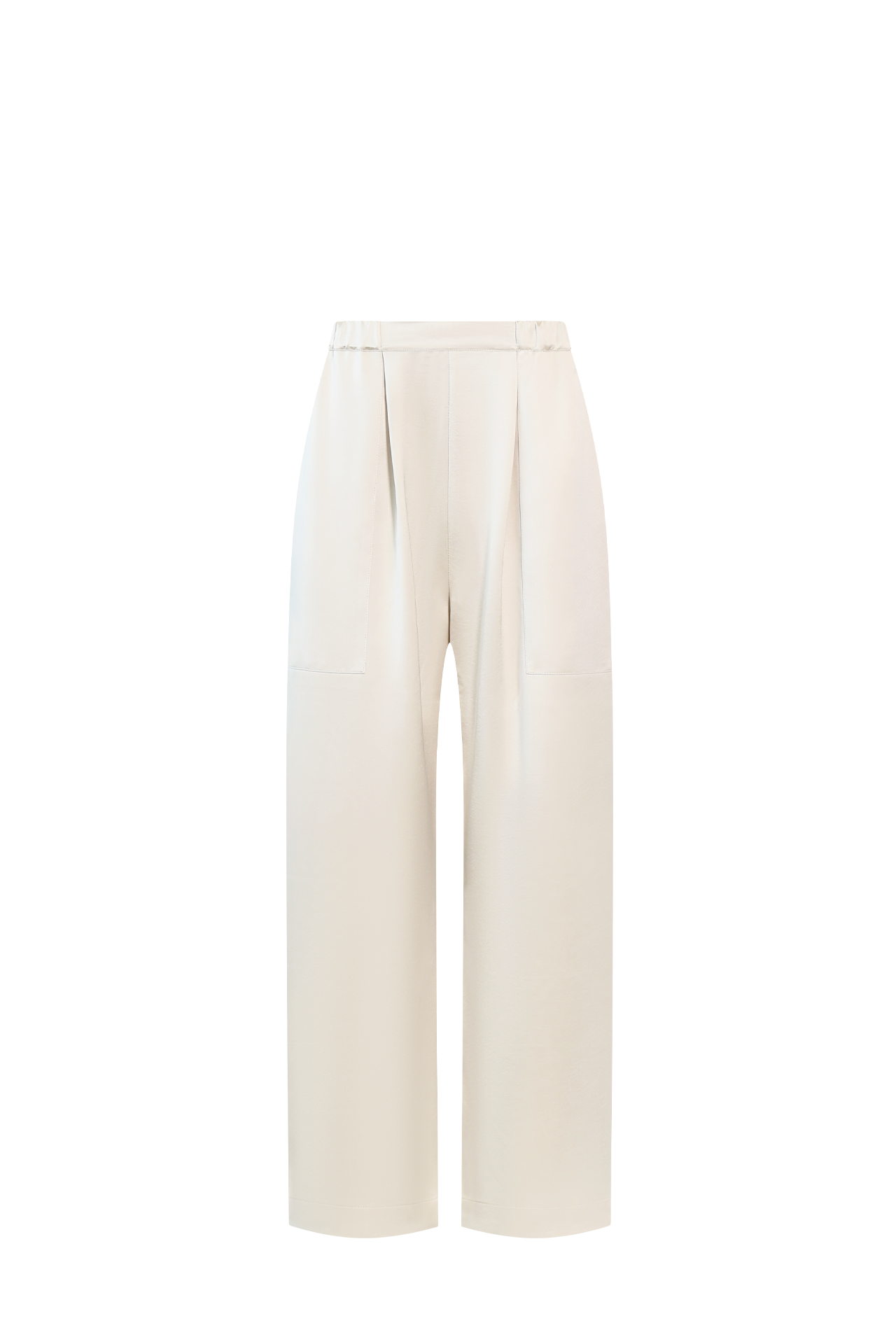White Satin Trousers