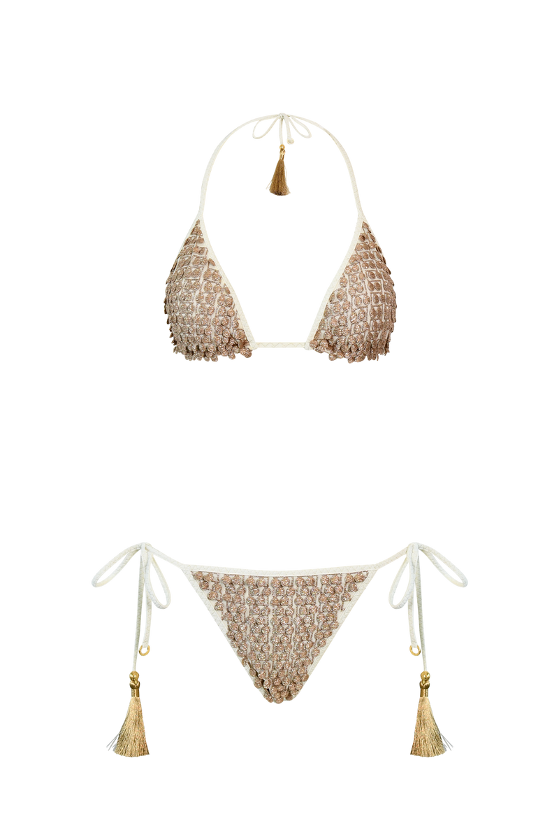 Pom Pom Triangle Bikini