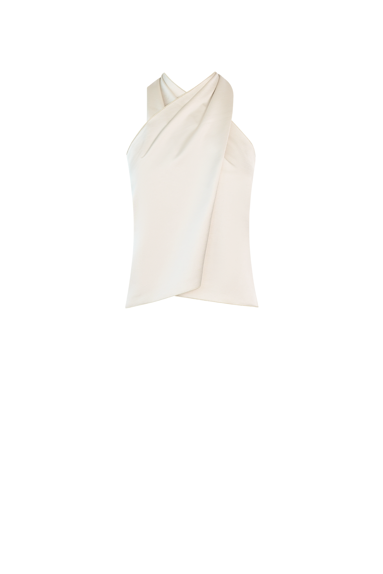 White Satin Tie Top