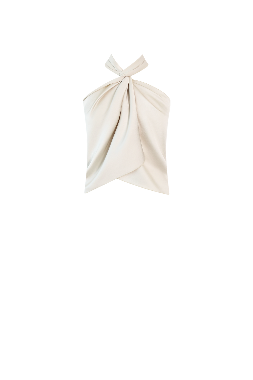 White Satin Tie Top