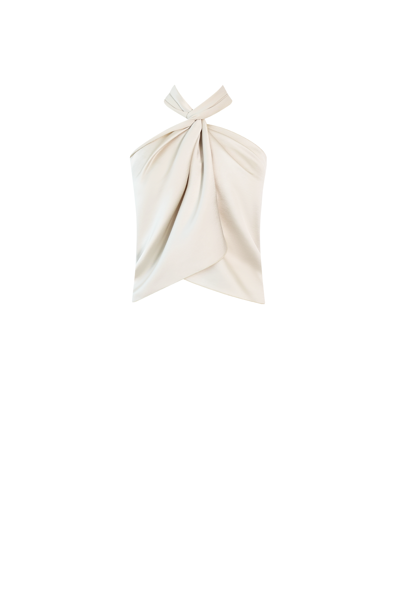 White Satin Tie Top