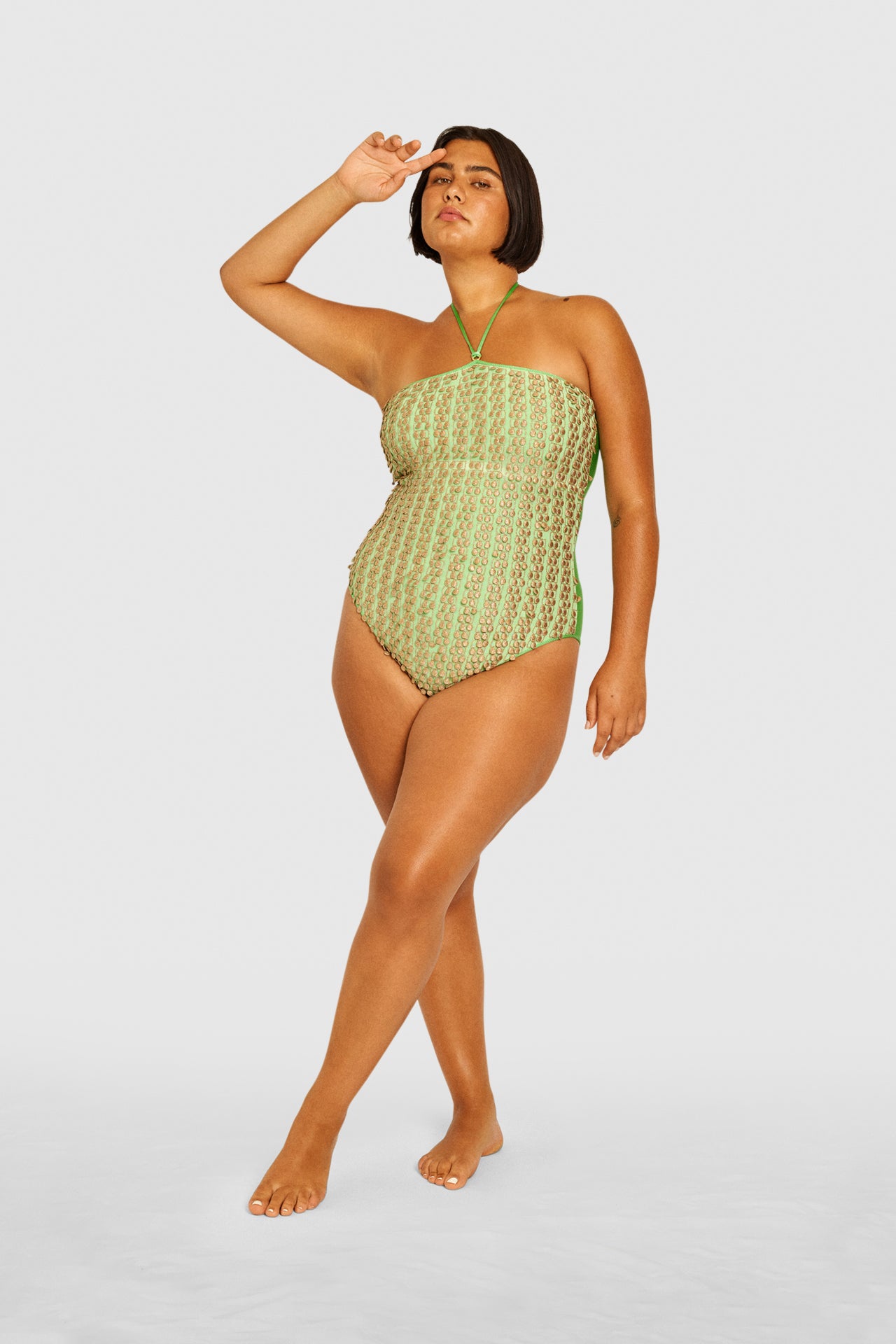 Mint Pom Pom Swimsuit