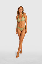 Mint Pom Pom Triangle Bikini
