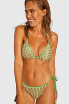 Mint Pom Pom Triangle Bikini