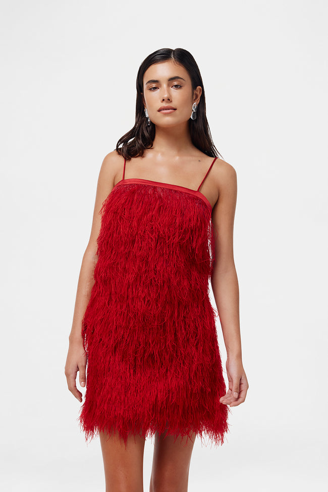 Red Feather Dress