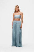 Ice Blue Silk Tulle Skirt