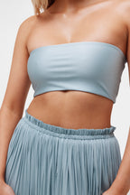 Ice Blue Bandeau Top