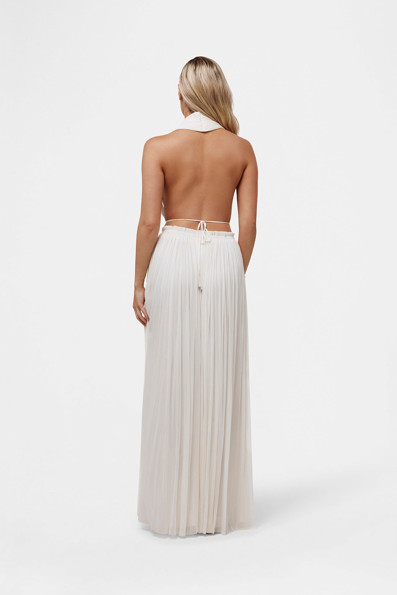 White Silk Tulle Skirt