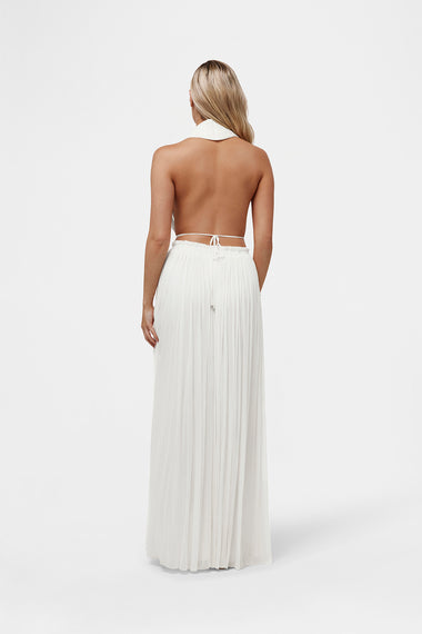 White Silk Tulle Skirt, floor-length 100% Grade 6A mulberry silk tulle, image 3, HANNE BLOCH