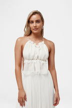 White String Silk Top