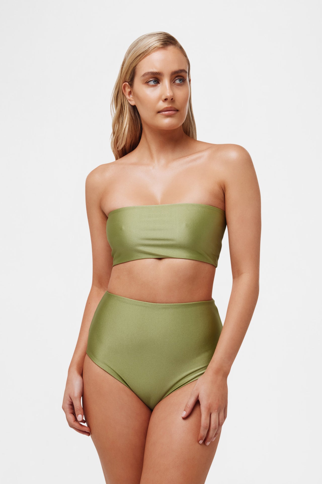 Green Bandeau Top