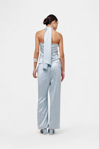 Blue Satin Trousers