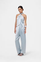Blue Satin Trousers