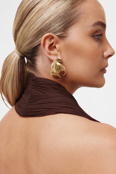 Chocolate Silk Tulle Top, 100% Grade 6A mulberry silk tulle, image 3, HANNE BLOCH