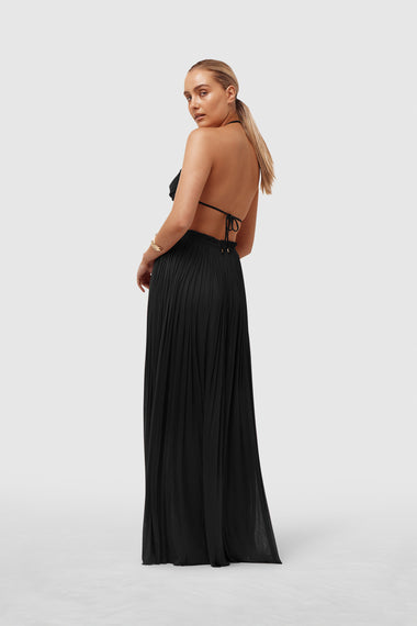 Black Adjustable Top swim top, shown on model wearing size M, HANNE BLOCH