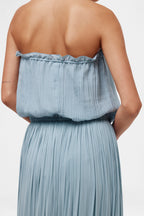 Ice Blue Bandeau Silk Swimsuit