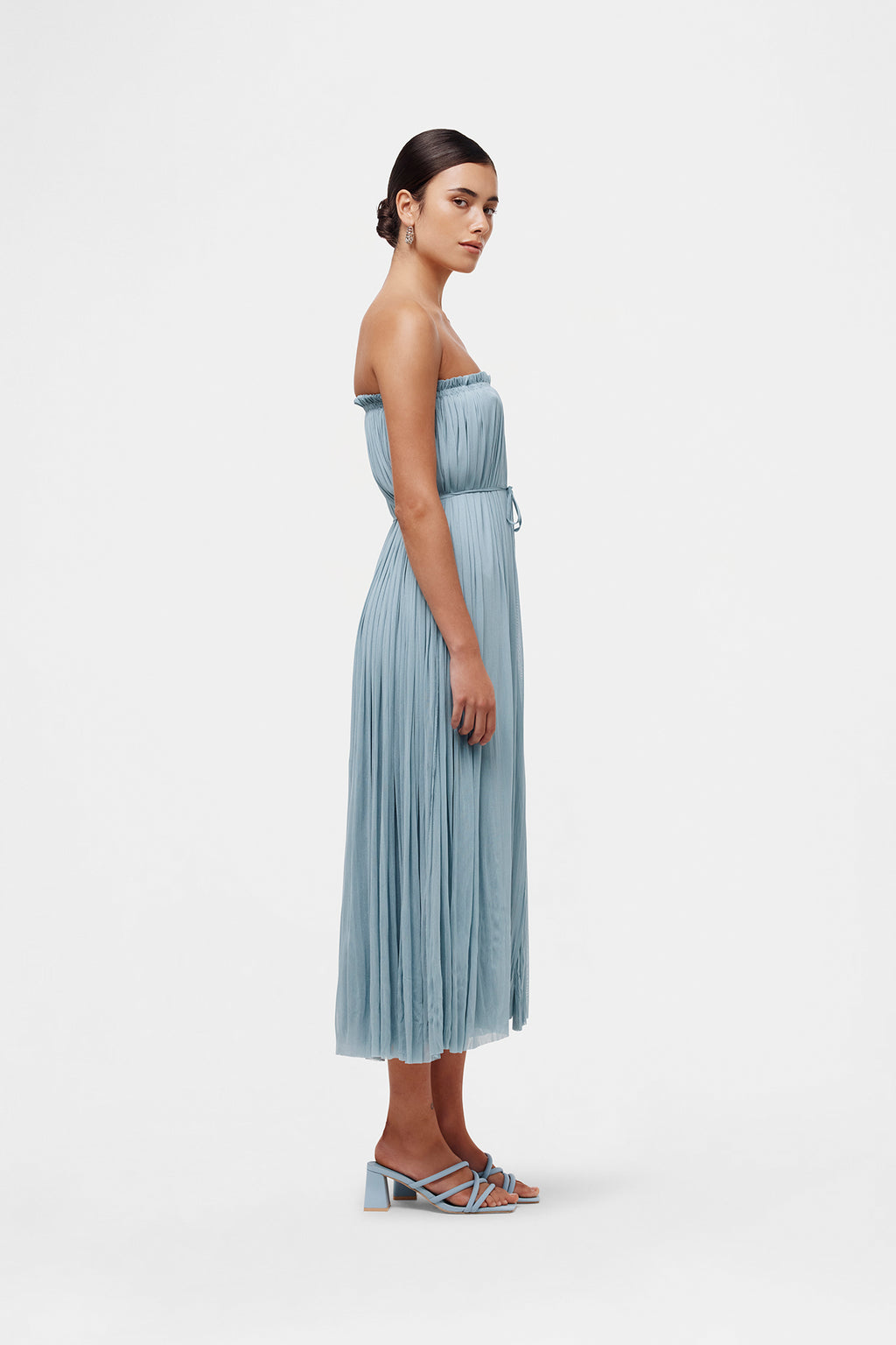 Ice Blue Silk Tulle Skirt