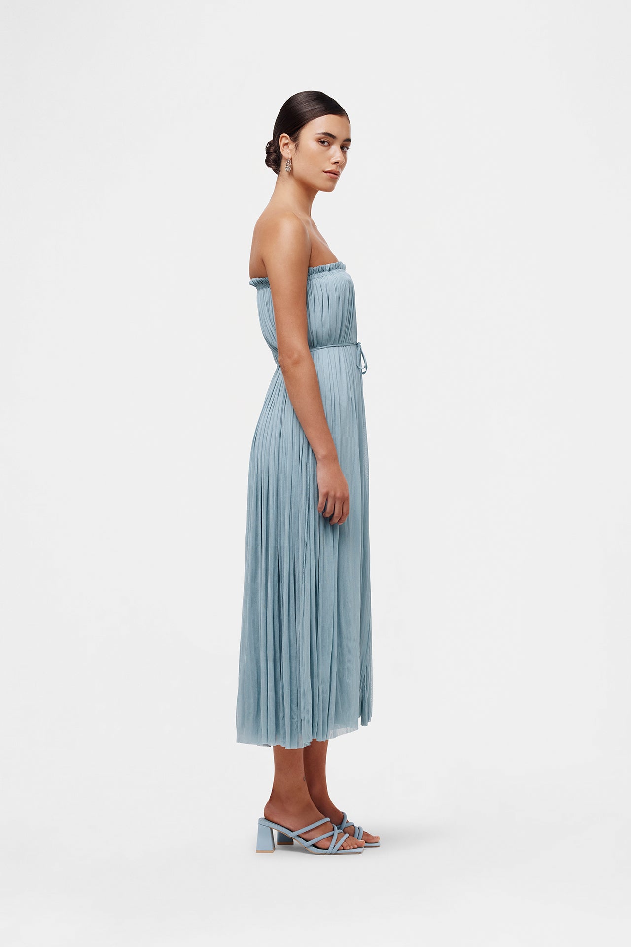 Ice Blue Silk Tulle Skirt