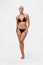 Black Glitter Triangle Top